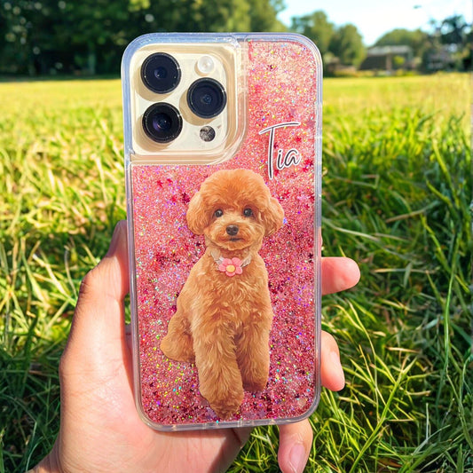 オンリーわんスマホケース（グリッター・ネオンサンド）